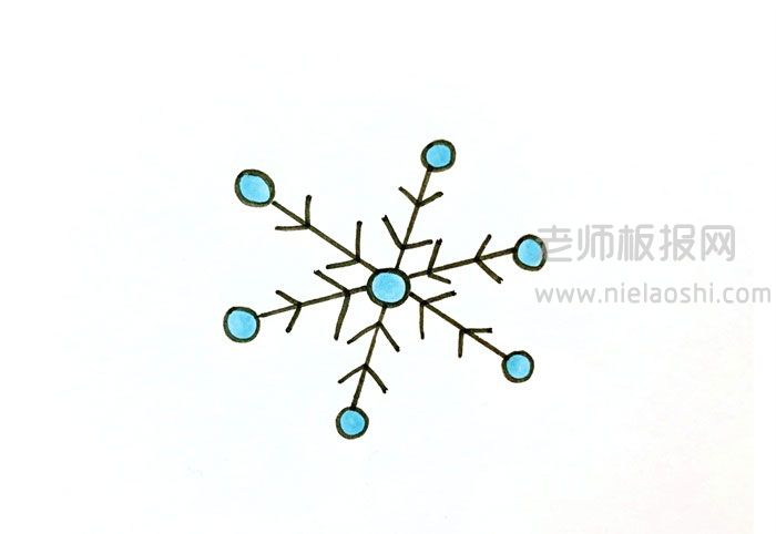 圣诞雪花简笔画图片 雪花怎么画的