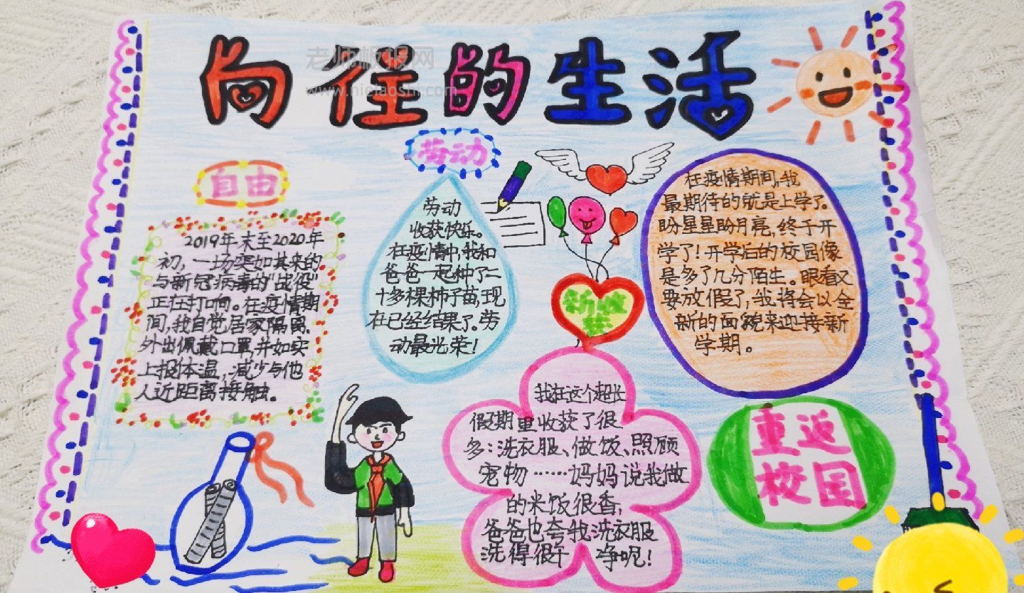 小学生手抄报 向往得生活