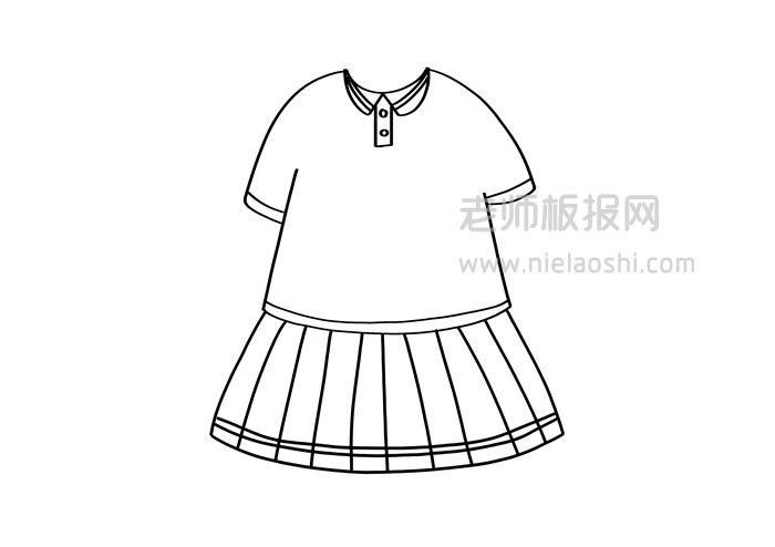 校服简笔画图片 校服怎么画