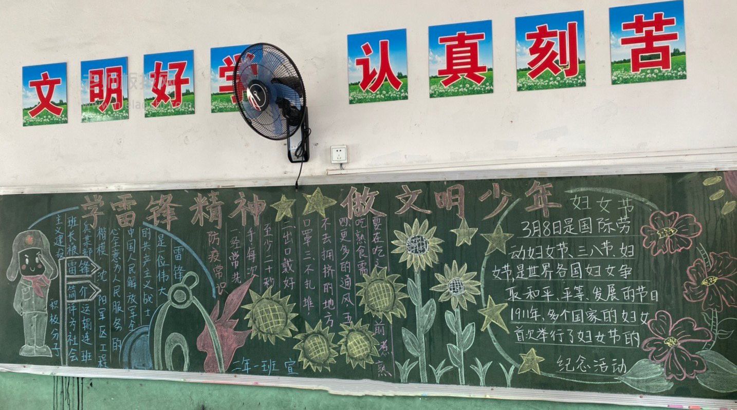 学雷锋精神做文明少年黑板报图片