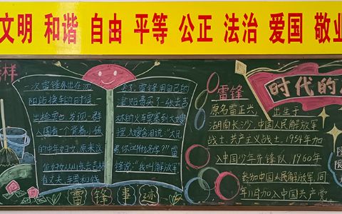 3·5学习雷锋好榜样黑板报图片