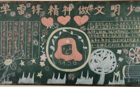 学雷锋精神做文明少年黑板报图片