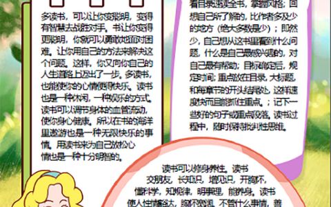 学会读书宣传小报爱阅读手抄报word电子模版