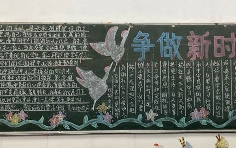 中小学生争做新时代好少年黑板报图片