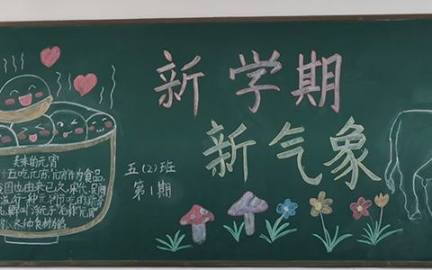 新学期新气象黑板报图片