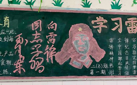 学习雷锋精神黑板报高清图片