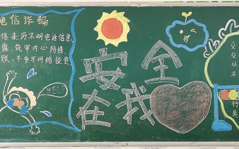 学生安全在我心黑板报图片