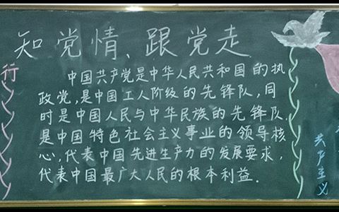 学党史 知党情、跟党走黑板报图片