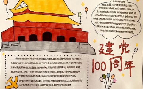 建党100周年手抄报清晰图片