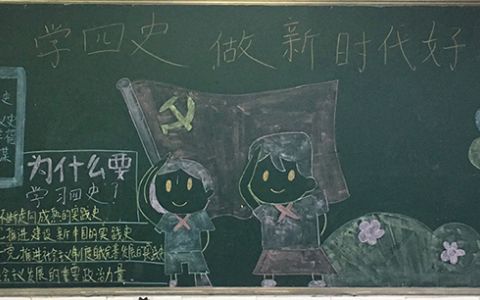 学四史做新时代好少年黑板报图片