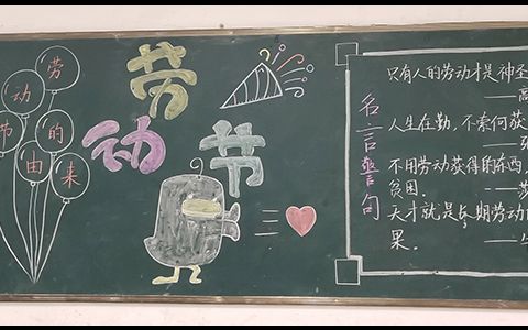 小学生劳动节黑板报图片