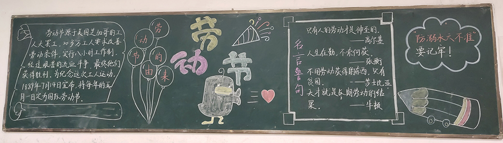 小学生劳动节黑板报图片