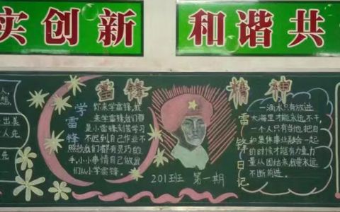 学习雷锋精神黑板报图片