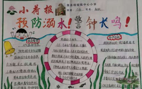 小学生预防溺水手抄报 防溺水六不两会