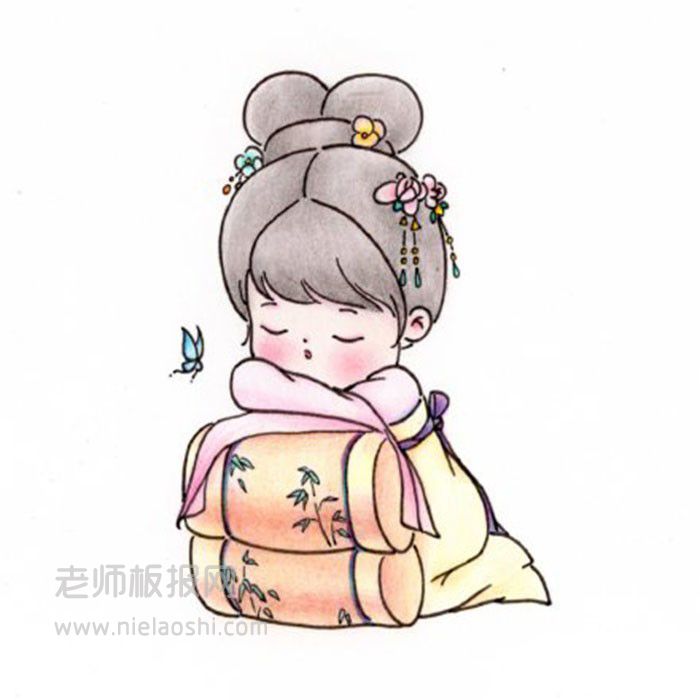 古风少女简笔画图片 古风少女是怎么画的