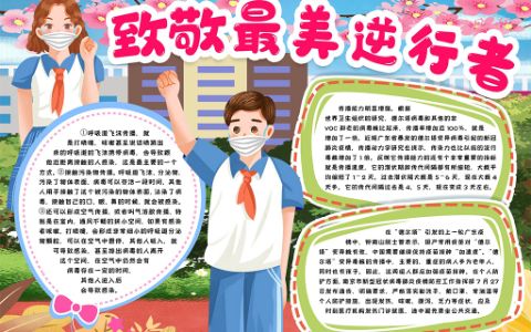 2021年预防德尔塔毒株电子小报word模版