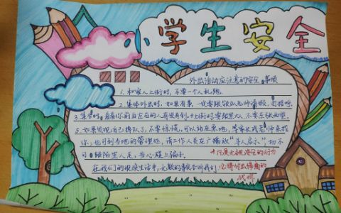 小学生外出活动应注意的安全事项手抄报图片