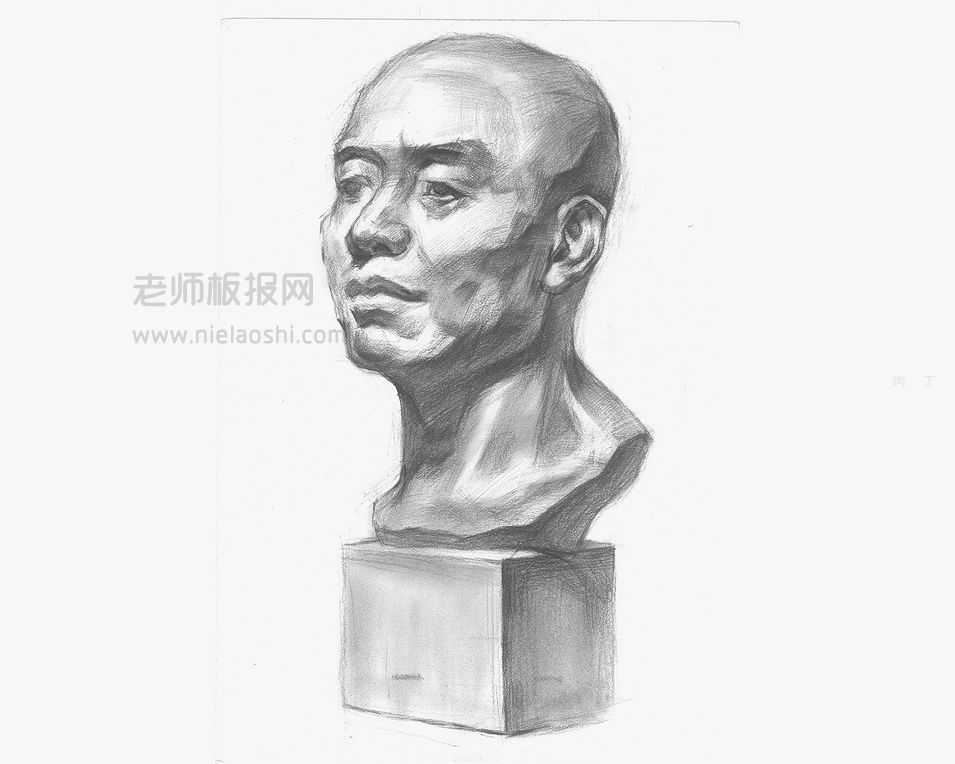 石膏头像素描美术基础入门作品图片大全