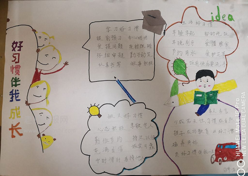 小学生好习惯伴我成长手抄报图片