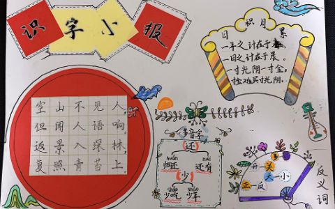 小学生识字小报图片