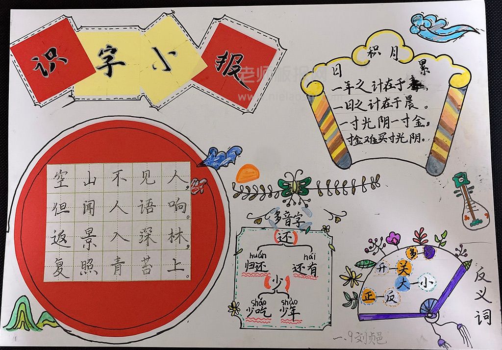 小学生识字小报图片