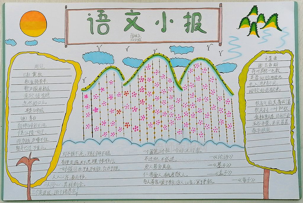 小学生语文古诗小报图片