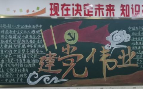 关于建党伟业黑板报图片