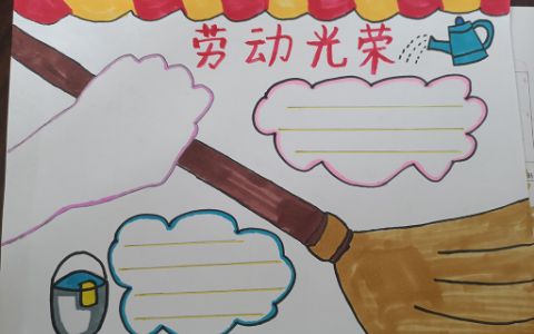 小学生劳动光荣手抄报图片