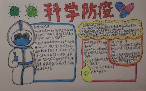 科学防疫手抄报绘画图片内容文字-如何预防新型冠状肺炎？