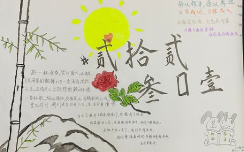 大学宿舍文化手抄报绘画图片-内容文字