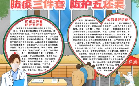 2022年防疫手抄报word电子模板