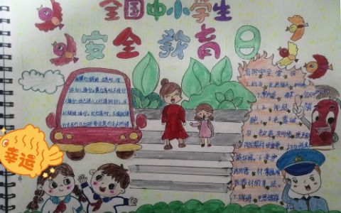 全国中小学生安全教育日手抄报绘画图片