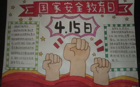 4月15日全民国家安全教育日手抄报图片-简单收藏吧！