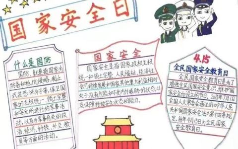 4·15国家安全日手抄报绘画图片-简单清晰收藏吧！