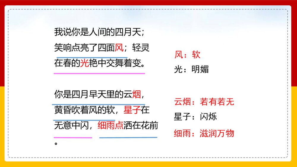 九年级语文上册《你是人间的四月天》PPT优质课件9