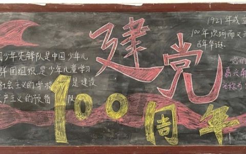 建党100周年黑板报图片-中国共产党的由来