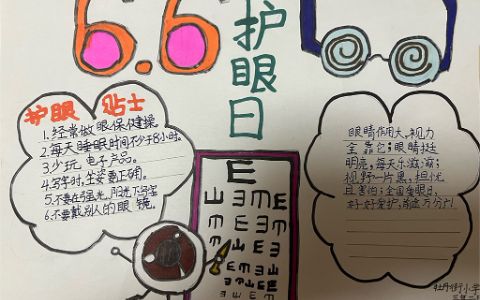 6·6护眼日手抄报图片-全国爱眼日手抄报内容文字