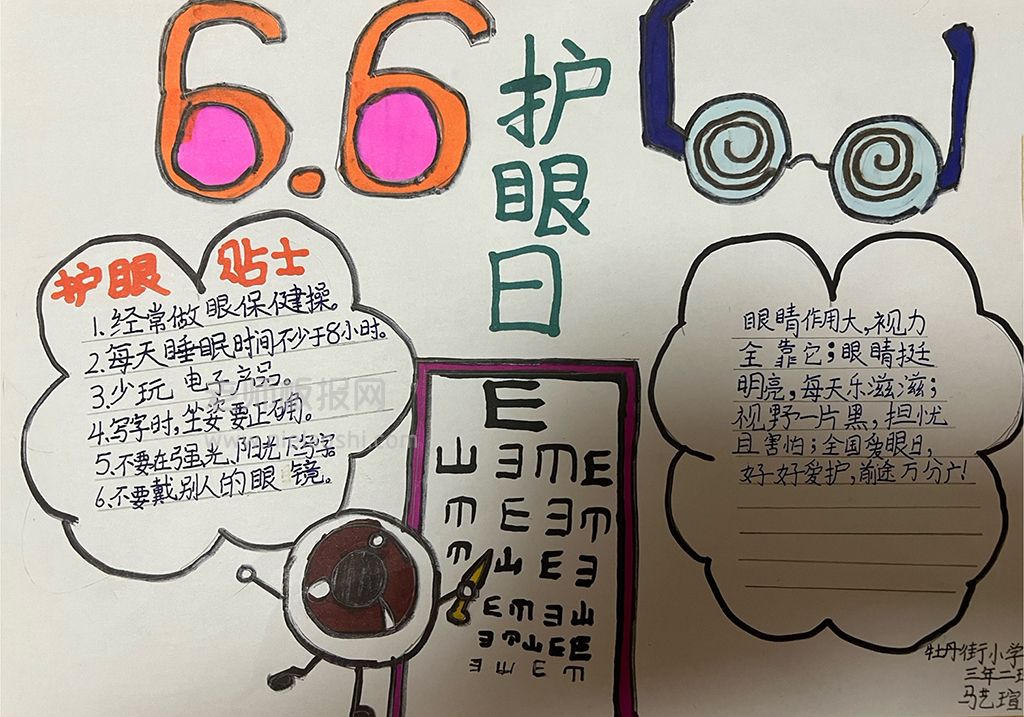 6·6护眼日手抄报图片-全国爱眼日手抄报内容文字