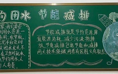 节约用水·节能减排黑板报图片-节约用水手抄报内容文字