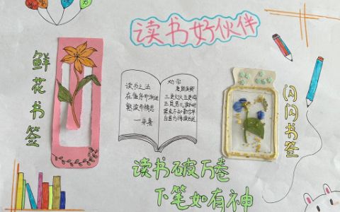 小学生读书手抄报图片-读书破万卷·下笔如有神