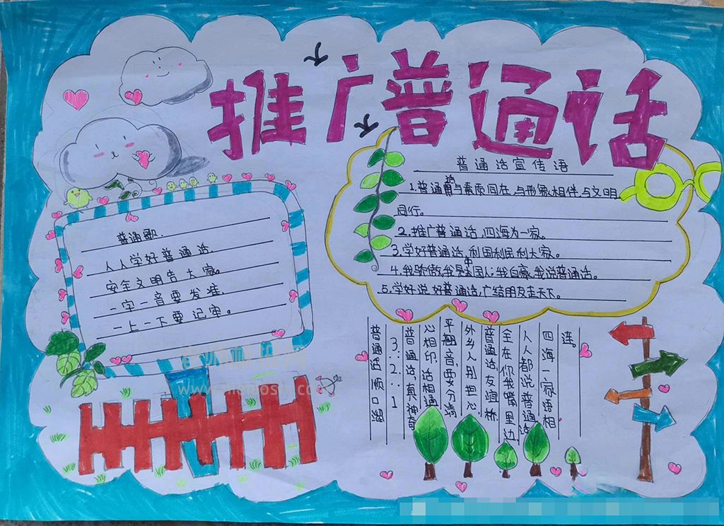 2022小学生《推广普通话》手抄报图片+文字素材