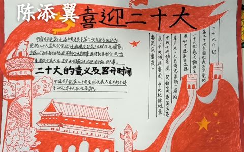 2022喜迎二十大手抄报图片简单漂亮,建议收藏