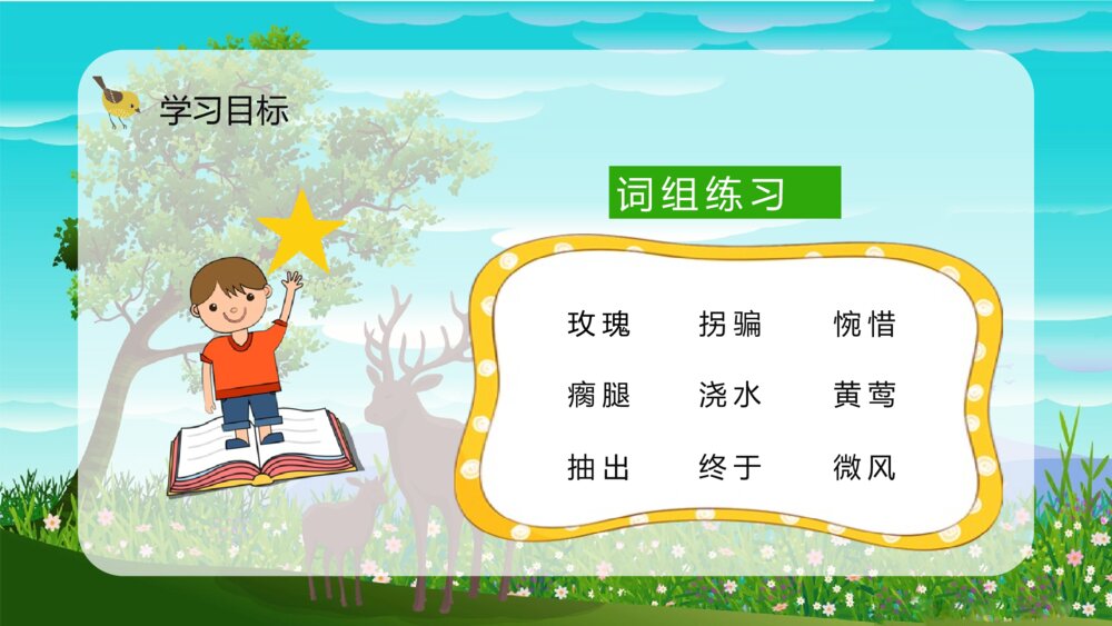 小学语文二年级下册人教版《小鹿的玫瑰花》课文导读知识点整理PPT课件5