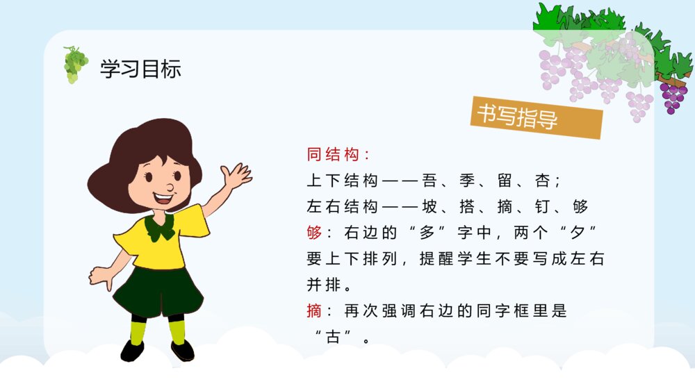 《葡萄沟》小学语文二年级下册课文导读知识点梳理PPT课件9