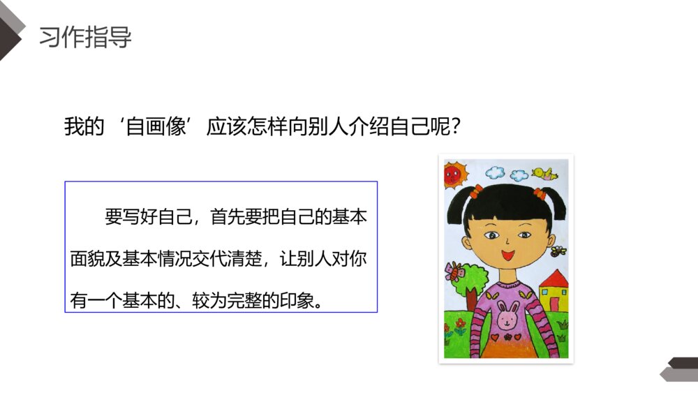 人教版四年级语文下册第七单元《习作:我的自画像》PPT精品课件5