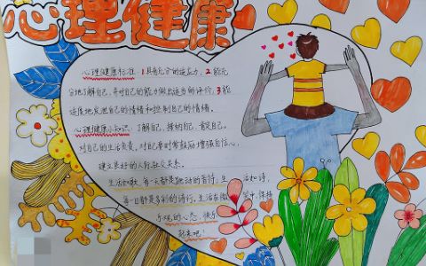 《中小学生心理健康》主题手抄报图片-心理健康手抄报