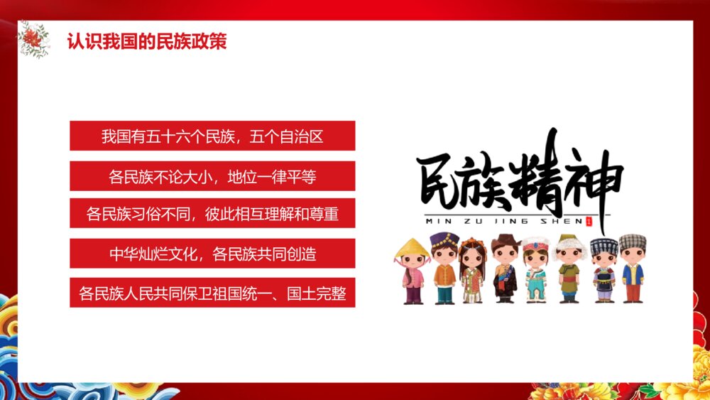 《民族团结教育》PPT班会课件8