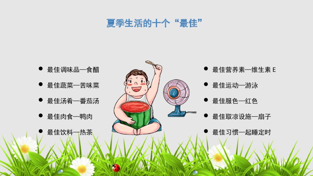 《如何预防夏天中暑》-夏天防暑降温健康知识PPT班会课件4