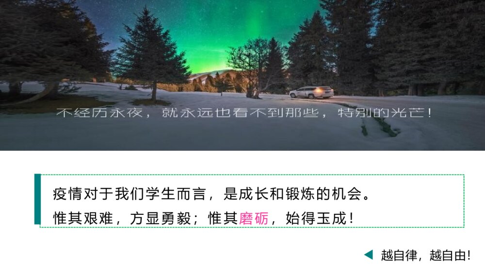 《疫情当下·慎独自律·静心学习》主题线上班会PPT课件5