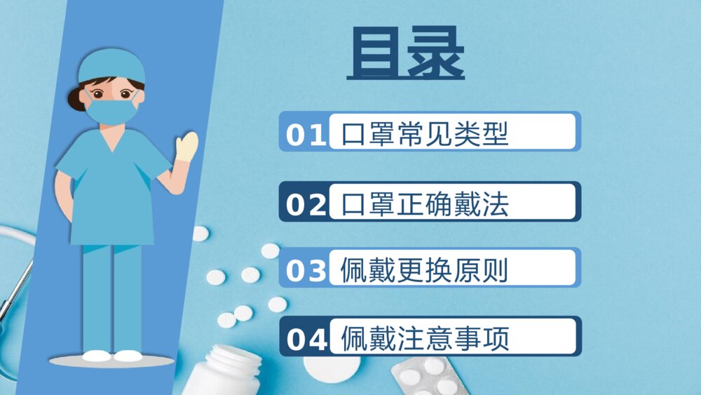 《口罩佩戴知识》防疫知识宣传班会PPT课件2